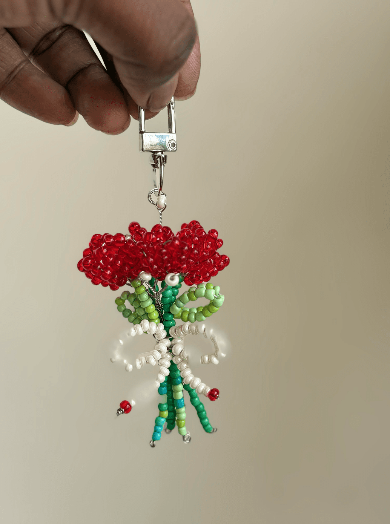 Valentine Beaded Mini Bouqet Charm