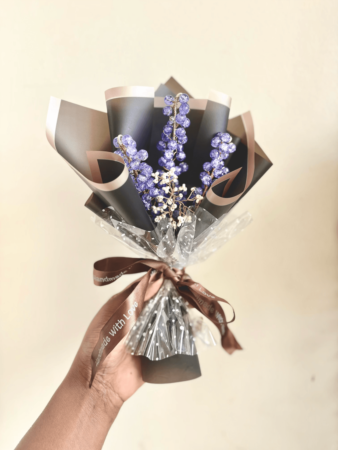 Purple Beaded Millet Bouqet (Medium 3-4 sticks)