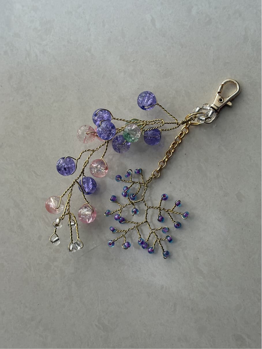 Grape Vine Bag Charm