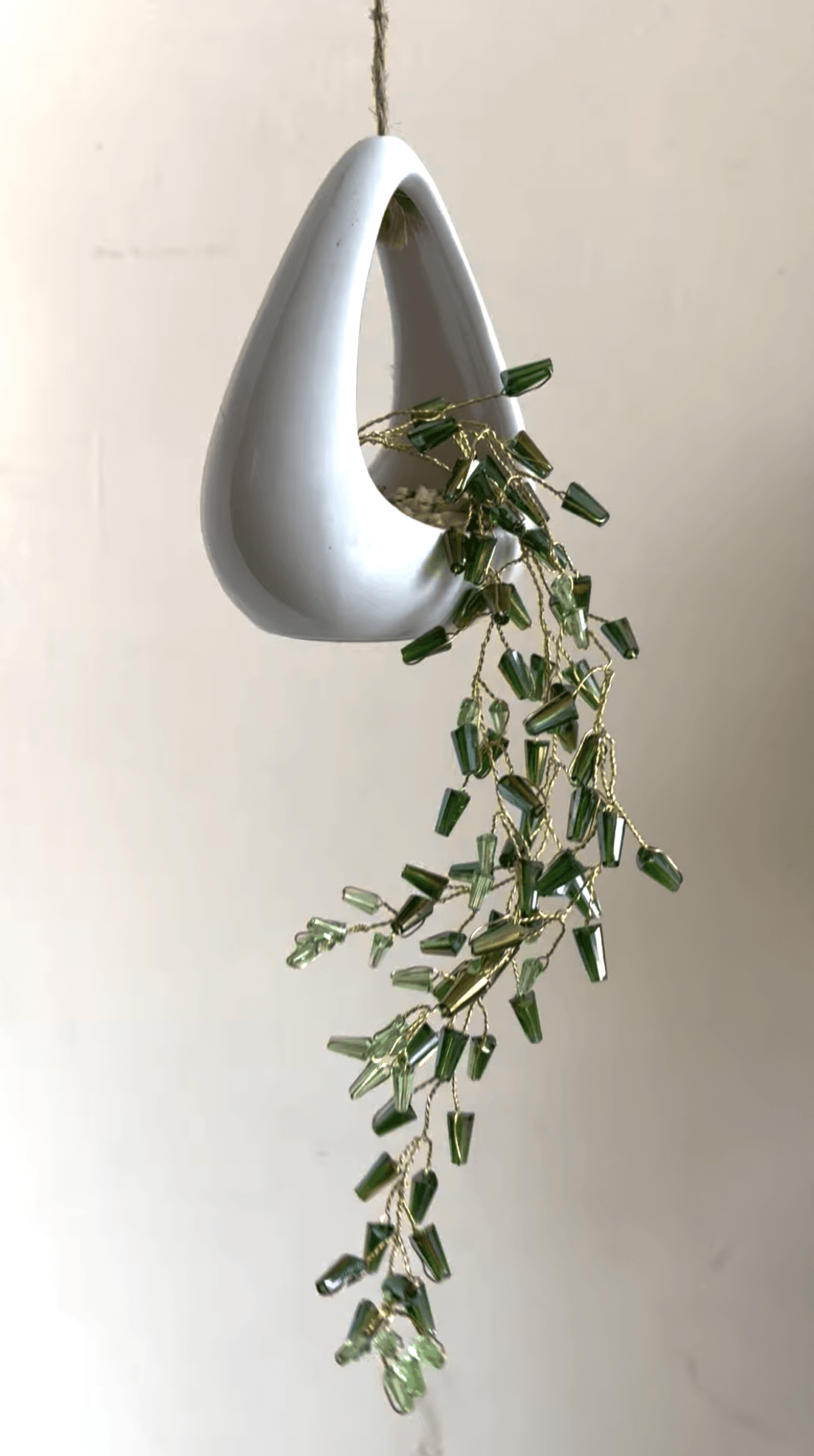 String of Bananas Beaded Hanging Planter - Set of 2