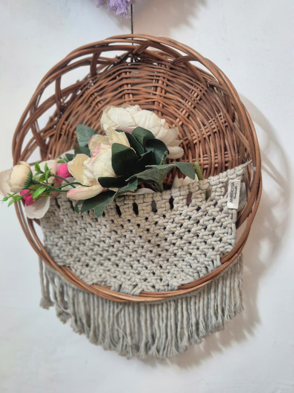 Basket Macramé Wall Hanging – 15 Inch