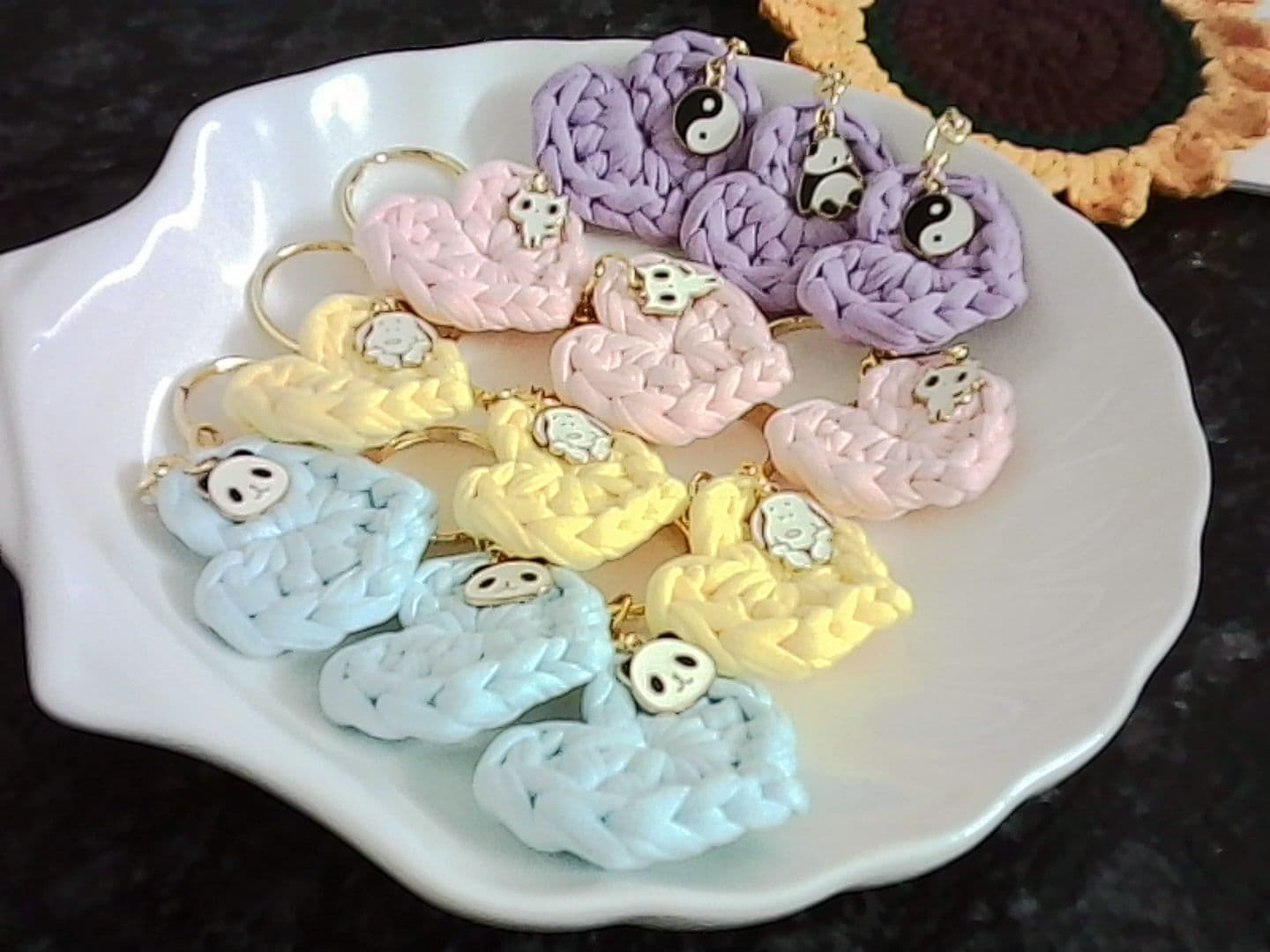 Pastel Keyrings/bagtags with cute charms