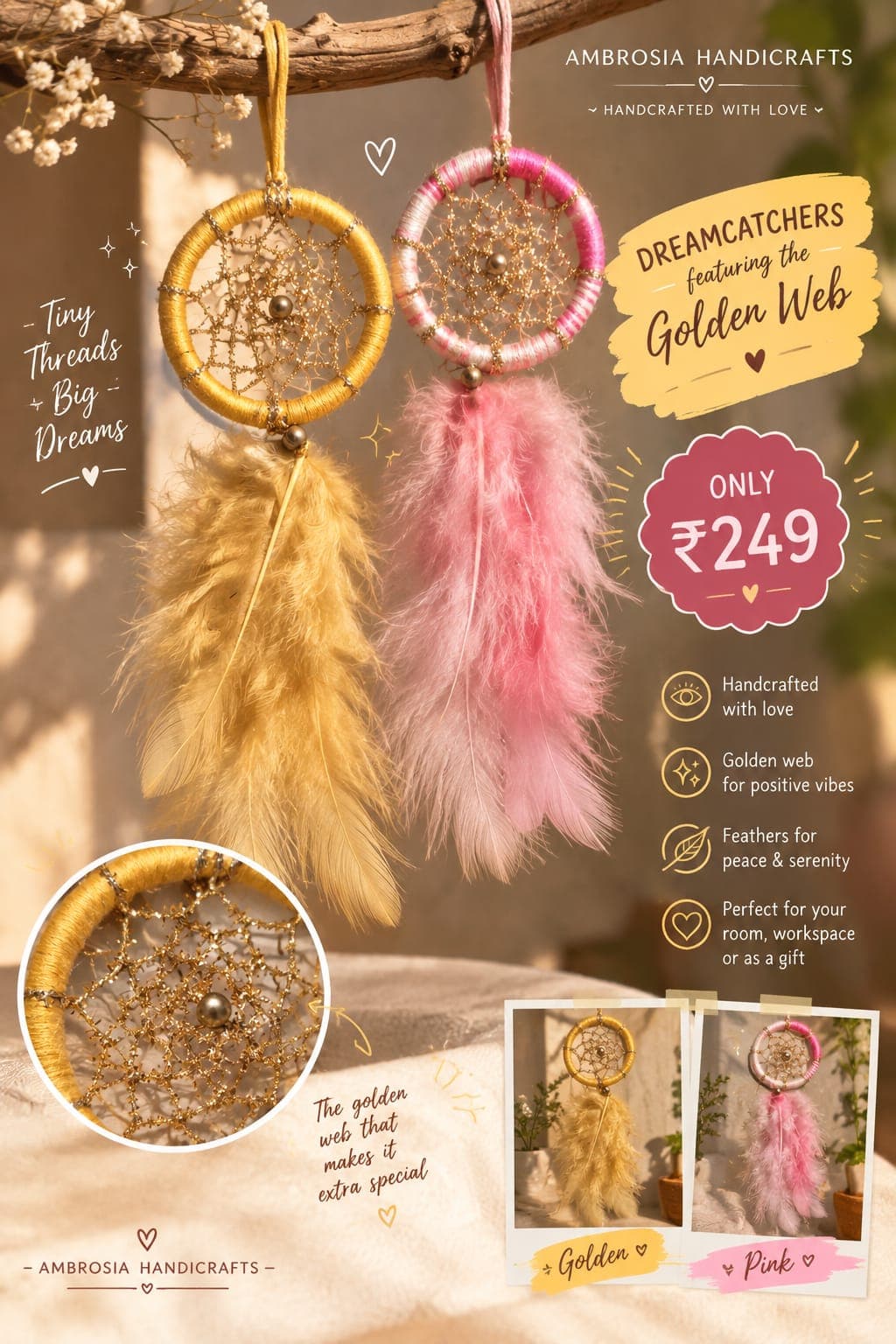 Golden Wish Dreamcatcher